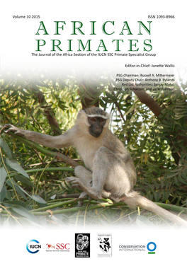 AFRICAN PRIMATES the Journal of the Africa Section of the IUCN SSC Primate Specialist Group