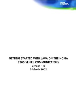 Nokia Standard Document Template