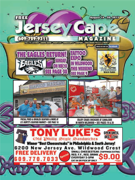 Enjoy Crabs Dockside at Canalside in North Wildwood • See Pages 19 & 20