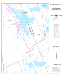 Township of Georgian Bay Road Index Map Mactier Urban Inset