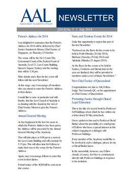 Newsletter [2014]