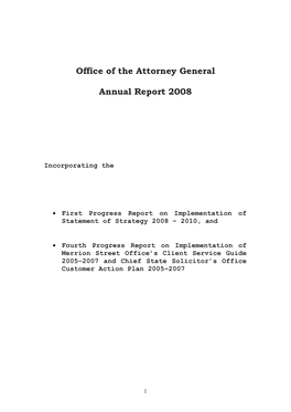 Office of the Attorney General Annual Report 2008