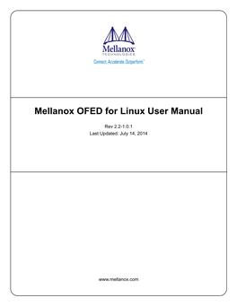 Mellanox OFED Linux User's Manual