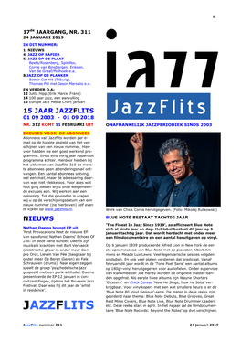 Jazzflits 01 09 2003 - 01 09 2018