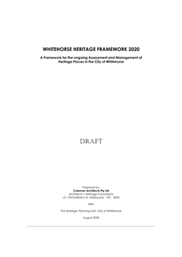 Item 9.1.2 Heritage Framework Plan 2020