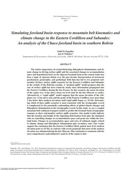 Simulating Foreland Basin Response to Mountain Belt Kinematics And