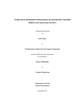 Architectural and Runtime Enhancements for Dynamically Controlled Multi-Level Concurrency on Gpus