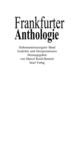 Frankfurter Anthologie