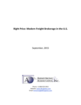 Modern Freight Brokerage in the US