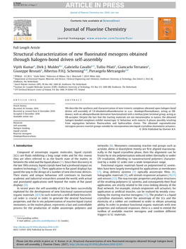 Structural Characterization of New Fluorinated Mesogens Obtained