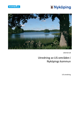 Utredning Av LIS-Områden I Nyköpings Kommun