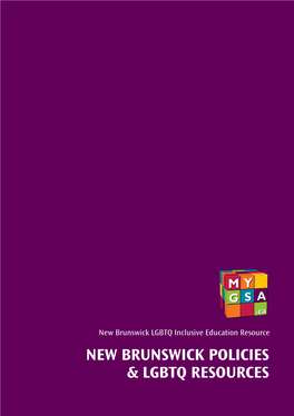 New Brunswick Policies & Lgbtq Resources