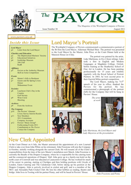 Lord Mayor's Portrait New Clerk Appointed