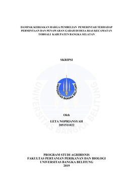 SKRIPSI Oleh LETA NOPRIANSYAH 2051511022 PROGRAM STUDI