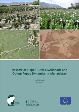 Despair Or Hope: Rural Livelihoods and Opium Poppy Dynamics in Afghanistan