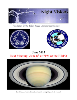 June 2015 BRAS Newsletter