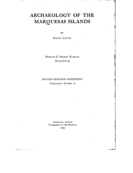 Archaeology of the Marquesas Islands