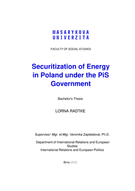 Securitization of Energy in Poland Under the Pis Government