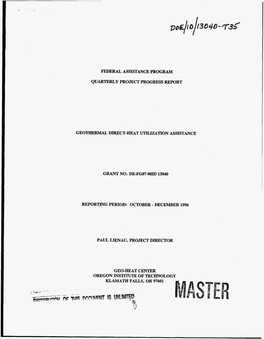 KLAMATH FALLS, OR 97601 DECLAIMER Portions of This Document May Be Illegible in Electronic Image Products