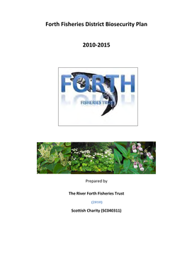 Forth Fisheries District Biosecurity Plan 2010-2015