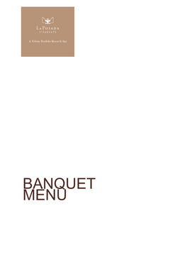 Banquet Menu