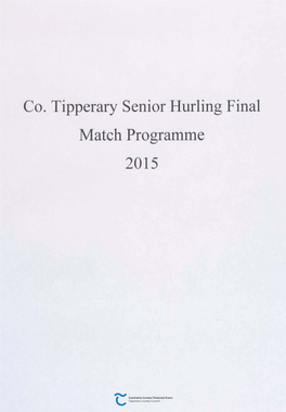 Co. Tipperary Senior Hurling Final Match Programme 2015