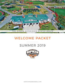 2019 Ripken Welcome Packet