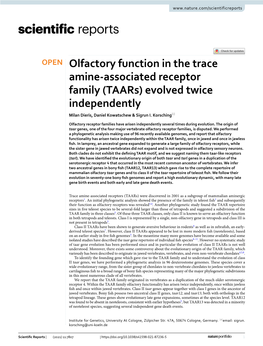 Evolved Twice Independently Milan Dieris, Daniel Kowatschew & Sigrun I