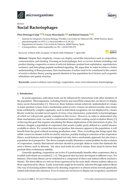 Social Bacteriophages