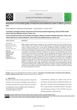 Assessment of Microbial Quality of Industrial and Traditional Creams In