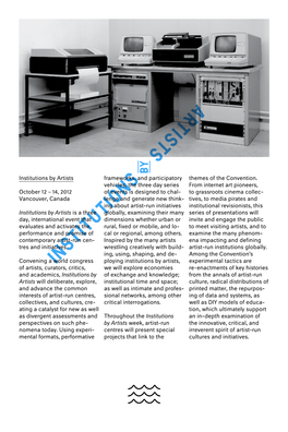 Institutions by Artists Frameworks, and Participatory Themes of the Convention