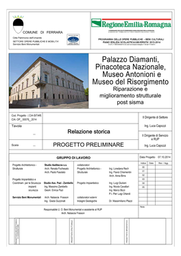 Relazione Storica-Palazzo Diamanti.Pdf