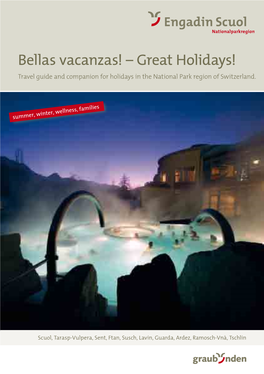 Great Holidays! Travel Guide and Companion for Holidays in the National Park Region of Switzerland