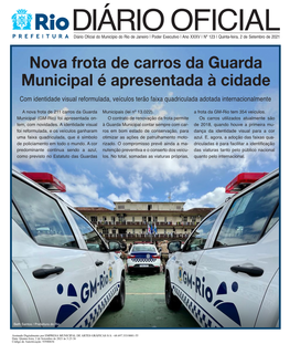 Nova Frota De Carros Da Guarda Municipal É Apresentada À Cidade