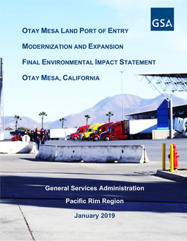 Otay Mesa Land Port of Entry Modernization and Expansion Final