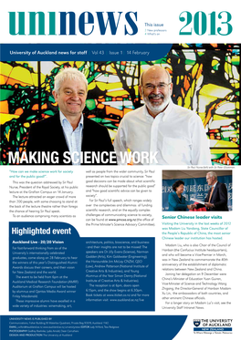 Making Science Work Sir Paul Nurse (Left) with Sir Peter Gluckman