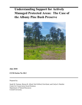 The Case of the Albany Pine Bush Preserve