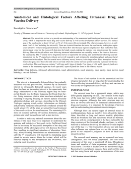 Anatomical and Histological Factors Affecting Intranasal Drug and Vaccine Delivery