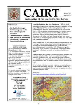 Newsletter of the Scottish Maps Forum