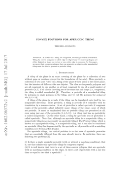 Arxiv:1602.06372V2 [Math.MG] 17 Jul 2017 Following Two Problems [5]