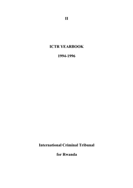 The International Criminal Tribunal for Rwanda