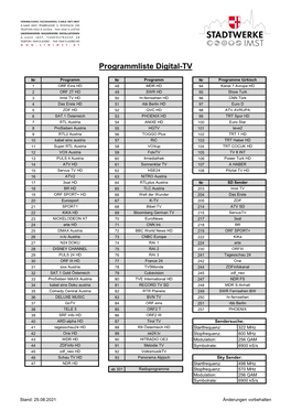 KTV Programmliste Download