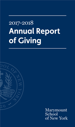 2017-2018 Annual Report of Giving BOARD of TRUSTEES