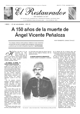 A 150 Años De La Muerte De Ángel Vicente Peñaloza
