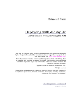Deploying with Jruby 9K Deliver Scalable Web Apps Using the JVM
