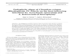 Infections by Acrochaete Operculata and A