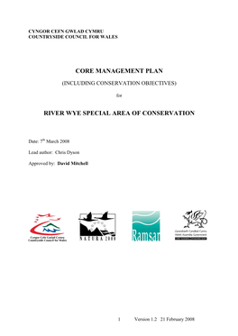 River Wye SAC Core Management Plan Approved
