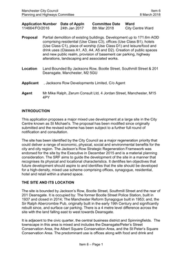Planning and Highways Committee on 8 March 2018 Item 6. St Michaels