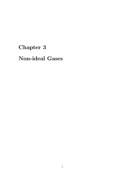 Chapter 3 Non-Ideal Gases