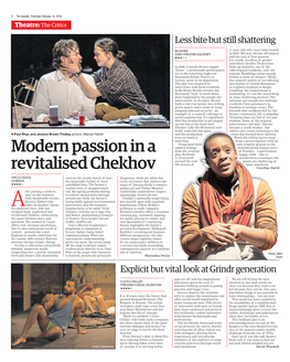 Modern Passion in a Revitalised Chekhov